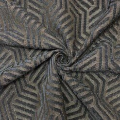 Brown and Black Tile Upholstery Fabric - Premium Geometric Curtain Material