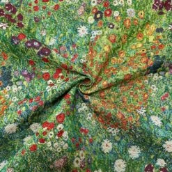 Monet Flower Garden Floral Tapestry Fabric for Upholstery and Curtains