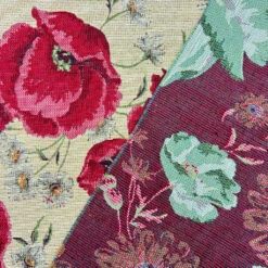 Floral Tapestry Fabric with Daisies and Poppies - Durable Curtain & Upholstery Material -Pound Fabrics Sale Store 01FFDB1B C5D4 4A98 AF2E 52CEB11A32AA