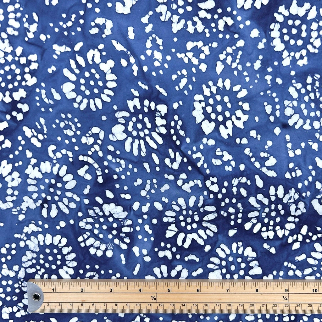 John Louden Deepwater Circles Cotton Batik Fabric 2 John Louden Deepwater Circles Cotton Batik Fabric - Image 2