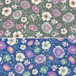 Floral Linen Viscose Fabric - Breezy Blooms Summer Dress Material