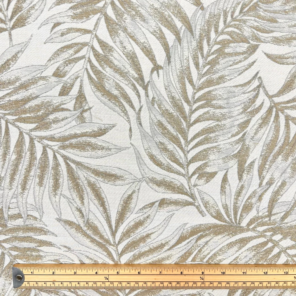 Metallic Leaf Furnishing Fabric for Curtains & Upholstery 2 Metallic Leaf Furnishing Fabric for Curtains & Upholstery - Image 2