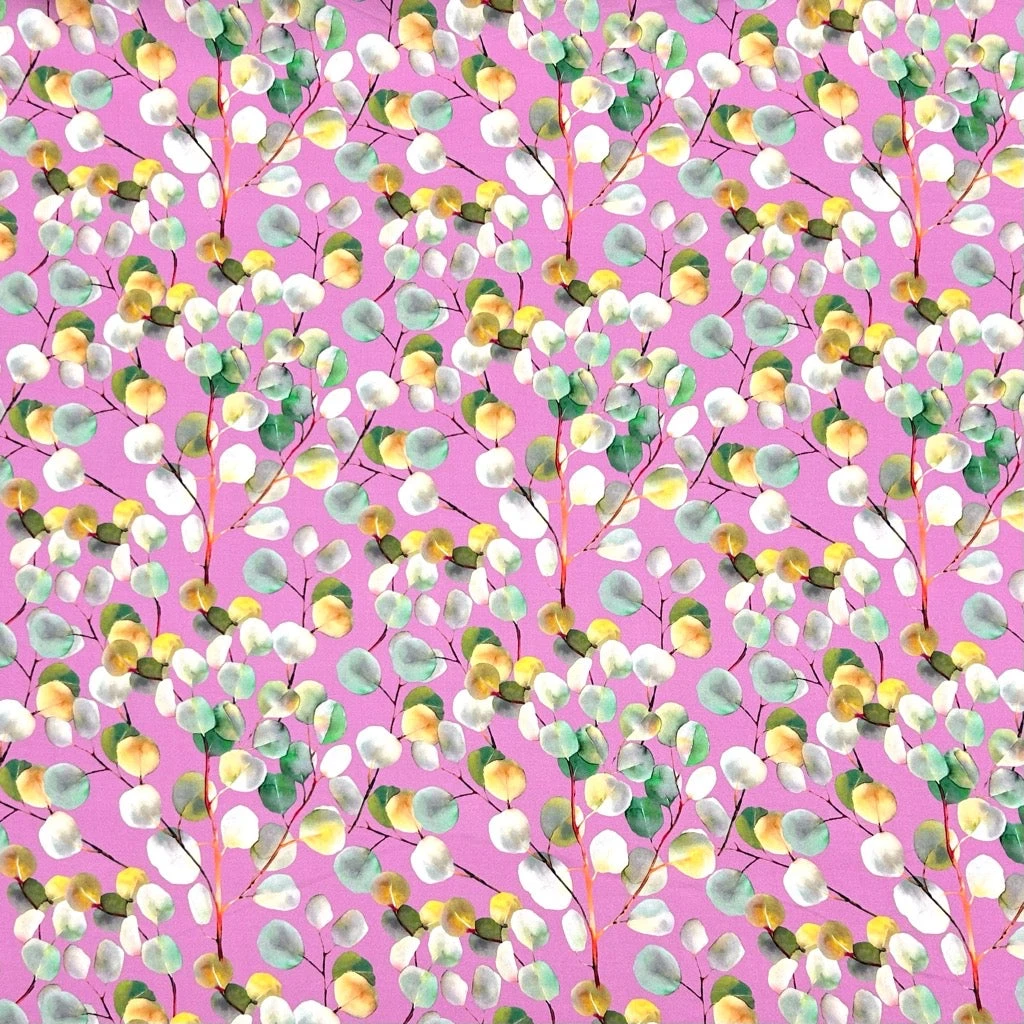 Viscose Satin Fabric Leaf Print - Premium Soft Floral Dressmaking Material 5 Viscose Satin Fabric Leaf Print - Premium Soft Floral Dressmaking Material - Image 5