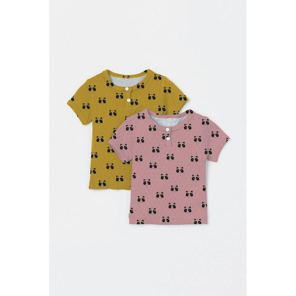 Panda Print Cotton Pointoille Jersey Fabric - Oeko-Tex Certified 2 Panda Print Cotton Pointoille Jersey Fabric - Oeko-Tex Certified - Image 2