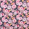 Floral Cherry Blossom Viscose Satin Fabric - Premium 100% Rayon Dressmaking Material