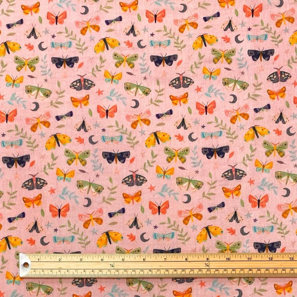 Multicolour Butterfly Print Double Gauze Cotton Muslin Fabric 2 Multicolour Butterfly Print Double Gauze Cotton Muslin Fabric - Image 2