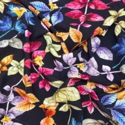 Leafy Garden Black Viscose Challis Fabric for Summer Dressmaking 5 Leafy Garden Black Viscose Challis Fabric for Summer Dressmaking -Pound Fabrics Sale Store 0A7DA1B8 1EE1 422E A186 E51D0FA1D1D6