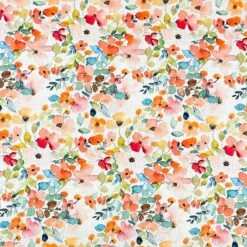 Premium Multi-Colour Floral Linen & Cotton Blend Fabric for Dressmaking