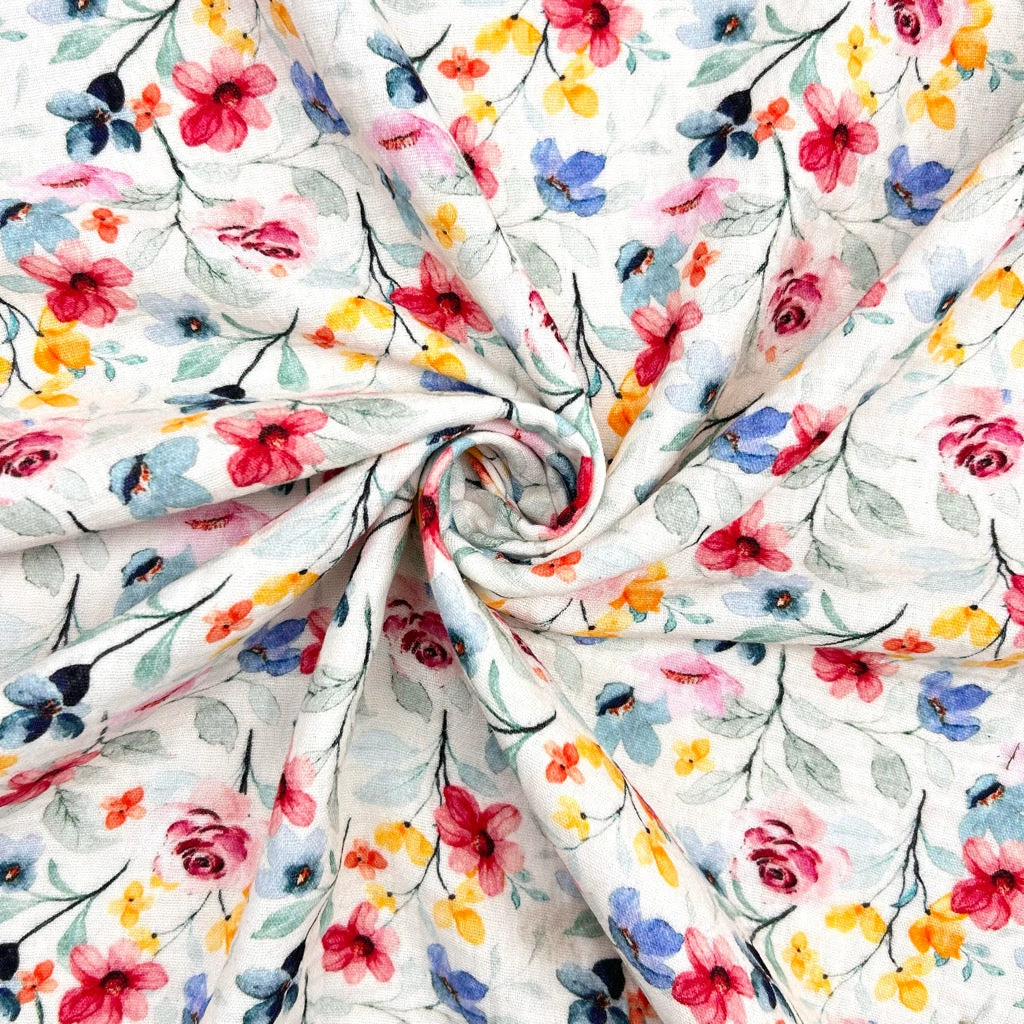 Floral Double Gauze Cotton Fabric - Breathable Soft Muslin for Dressmaking 6 Floral Double Gauze Cotton Fabric - Breathable Soft Muslin for Dressmaking - Image 6