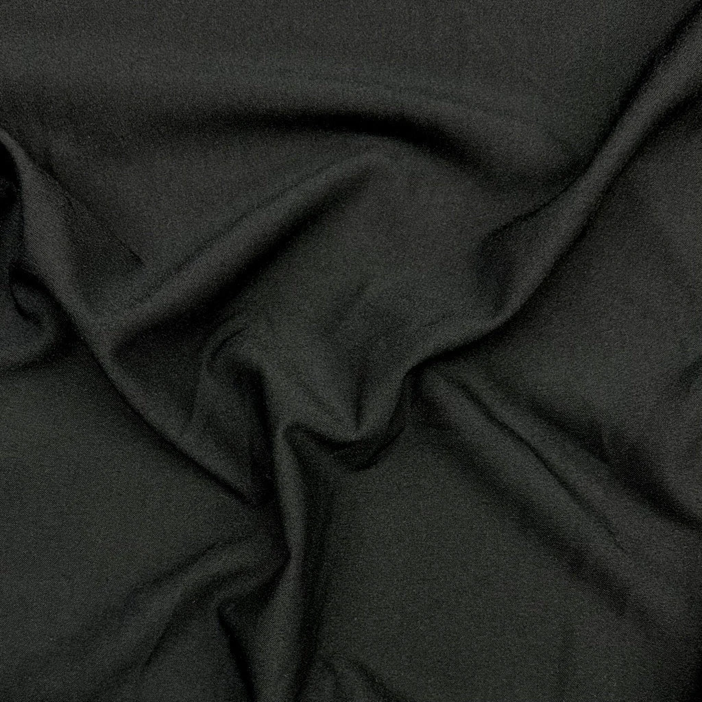 Plain Black PolyViscose Fabric 1 Plain Black PolyViscose Fabric