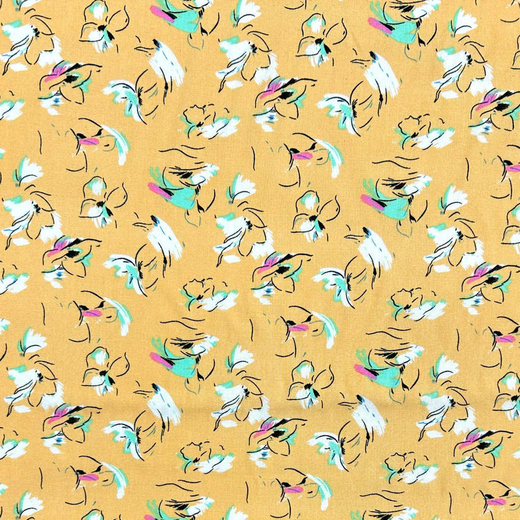 Artistic Floral Viscose Fabric - Premium Lightweight Rayon Material 3 Artistic Floral Viscose Fabric - Premium Lightweight Rayon Material - Image 3