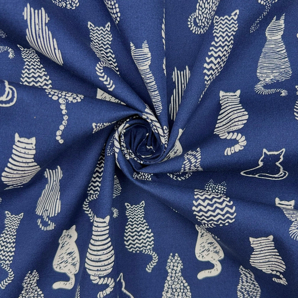 Rose & Hubble Striped Cats Cotton Poplin Fabric 6 Rose & Hubble Striped Cats Cotton Poplin Fabric - Image 6