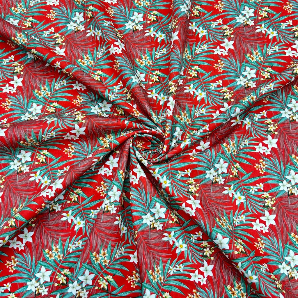 Rose & Hubble Tropical Floral Cotton Poplin Fabric 10 Rose & Hubble Tropical Floral Cotton Poplin Fabric - Image 10