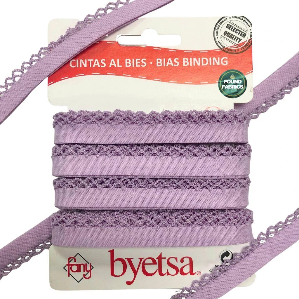 Picot Edge Polycotton Bias Binding Tape - 5 Metres 12 Picot Edge Polycotton Bias Binding Tape - 5 Metres - Image 12