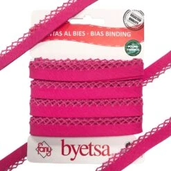 Picot Edge Polycotton Bias Binding Tape - 5 Metres 34 Picot Edge Polycotton Bias Binding Tape - 5 Metres -Pound Fabrics Sale Store 119