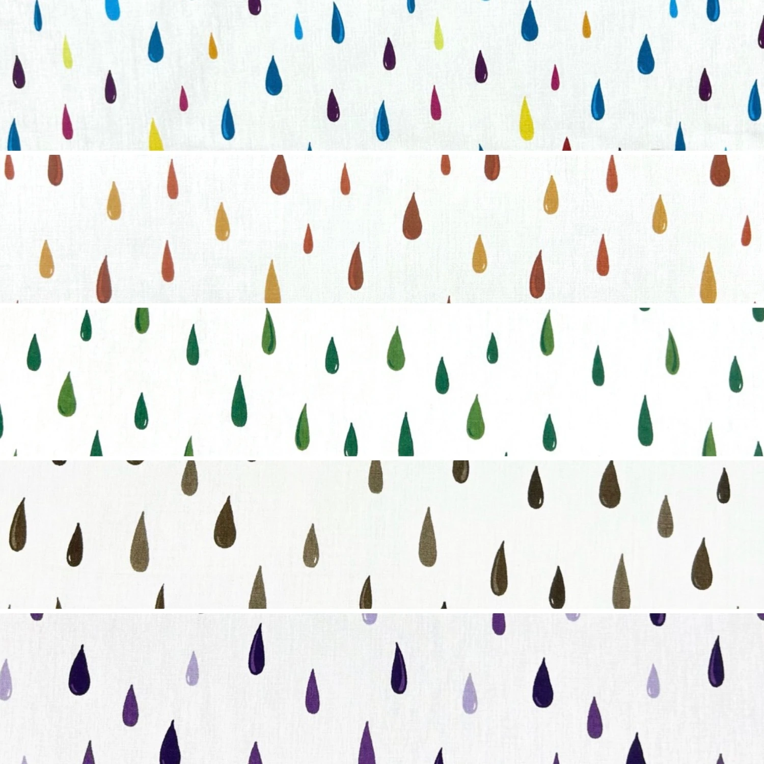 Raindrop Pattern Cotton Poplin Fabric - Premium 100% Cotton Material 1 Raindrop Pattern Cotton Poplin Fabric - Premium 100% Cotton Material