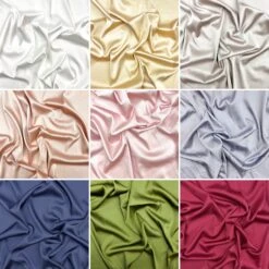 Silky Stretch Satin Fabric - Premium Lightweight Dressmaking Material