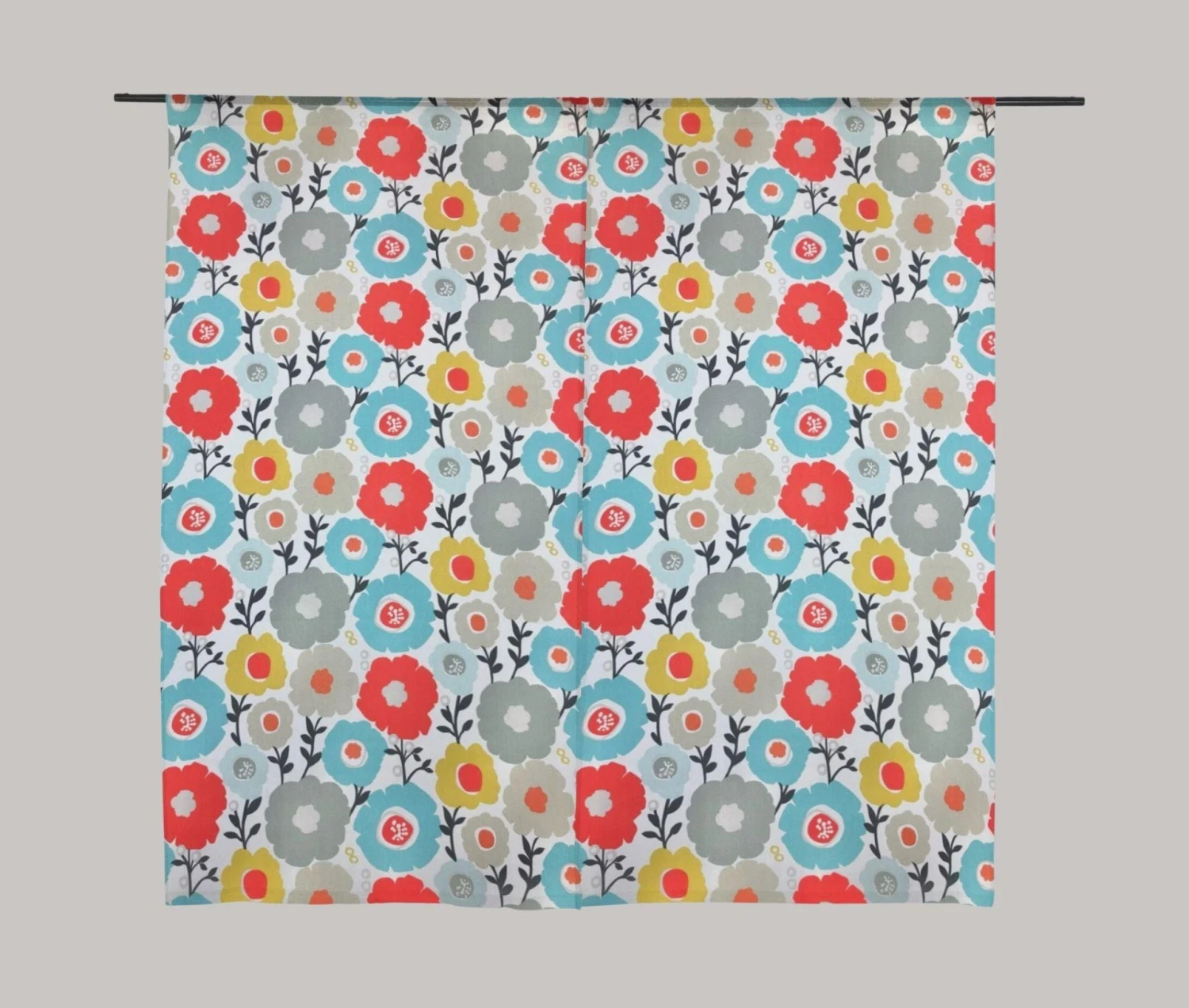 Large Cartoon Floral White Panama Fabric - 100% Cotton Canvas 5 Large Cartoon Floral White Panama Fabric - 100% Cotton Canvas - Image 5