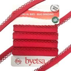 Picot Edge Polycotton Bias Binding Tape - 5 Metres 22 Picot Edge Polycotton Bias Binding Tape - 5 Metres -Pound Fabrics Sale Store 121