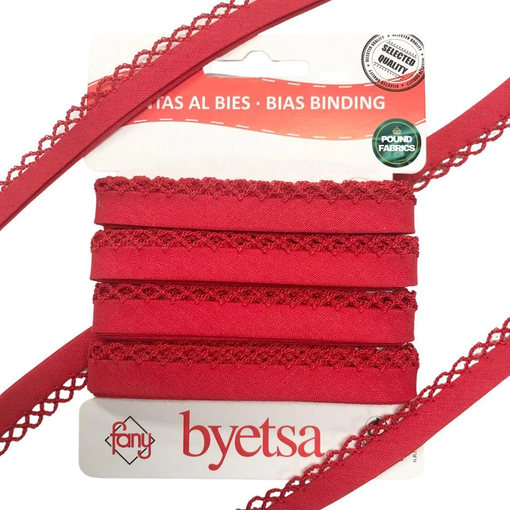 Picot Edge Polycotton Bias Binding Tape - 5 Metres 3 Picot Edge Polycotton Bias Binding Tape - 5 Metres - Image 3