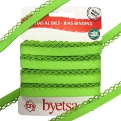 Picot Edge Polycotton Bias Binding Tape - 5 Metres 24 Picot Edge Polycotton Bias Binding Tape - 5 Metres -Pound Fabrics Sale Store 123