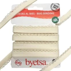 Picot Edge Polycotton Bias Binding Tape - 5 Metres 26 Picot Edge Polycotton Bias Binding Tape - 5 Metres -Pound Fabrics Sale Store 125