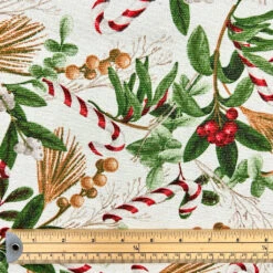 Festive Christmas Tapestry Fabric with Gold Sparkle Lurex -Pound Fabrics Sale Store 127646FD 5E72 44A6 91DC 467B0D0A55E8