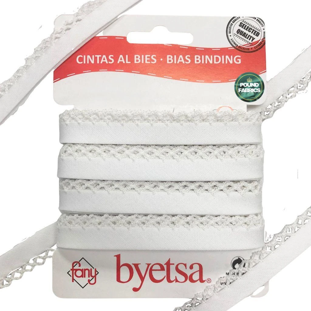 Picot Edge Polycotton Bias Binding Tape - 5 Metres 19 Picot Edge Polycotton Bias Binding Tape - 5 Metres - Image 19