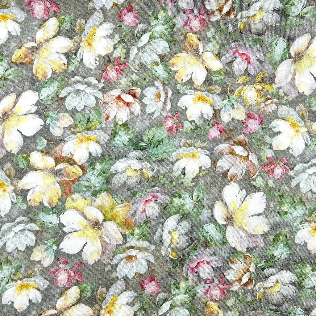 Floral Linen Viscose Fabric - Blossom Breeze 57 Inch Summer Dressmaking Material 3 Floral Linen Viscose Fabric - Blossom Breeze 57 Inch Summer Dressmaking Material - Image 3