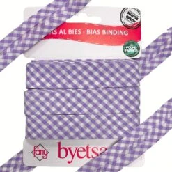 18mm Gingham Polycotton Bias Binding Tape - 5 Metre Pre-Cut Sewing Trim -Pound Fabrics Sale Store 16