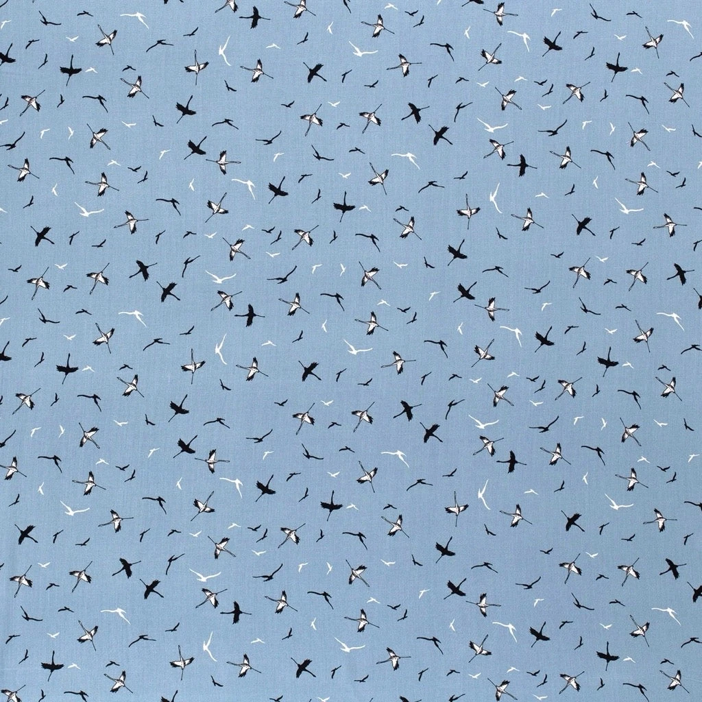 Bamboo Poplin Fabric Birds Dreams Print - Premium Oeko-Tex Material 2 Bamboo Poplin Fabric Birds Dreams Print - Premium Oeko-Tex Material - Image 2