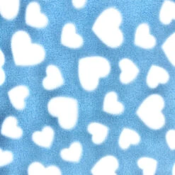 Blue Hearts Anti Pill Polar Fleece Fabric - Premium Soft Material