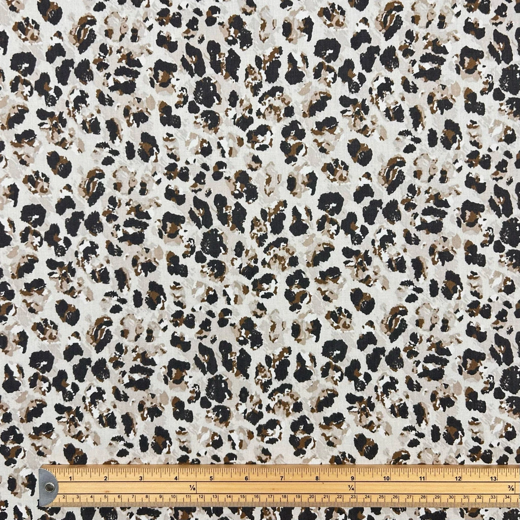 Panther Print Cotton Poplin Fabric - 100% Premium Oeko-Tex Cotton 2 Panther Print Cotton Poplin Fabric - 100% Premium Oeko-Tex Cotton - Image 2