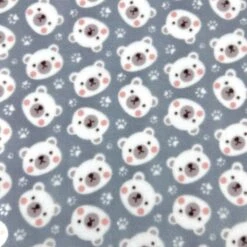 Bear Faces Anti Pill Polar Fleece Fabric - 150cm Wide Soft Print -Pound Fabrics Sale Store 1B9F77FD 3B04 4233 9190 67FE508F999C