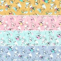 Artistic Floral Viscose Fabric - Premium Lightweight Rayon Material