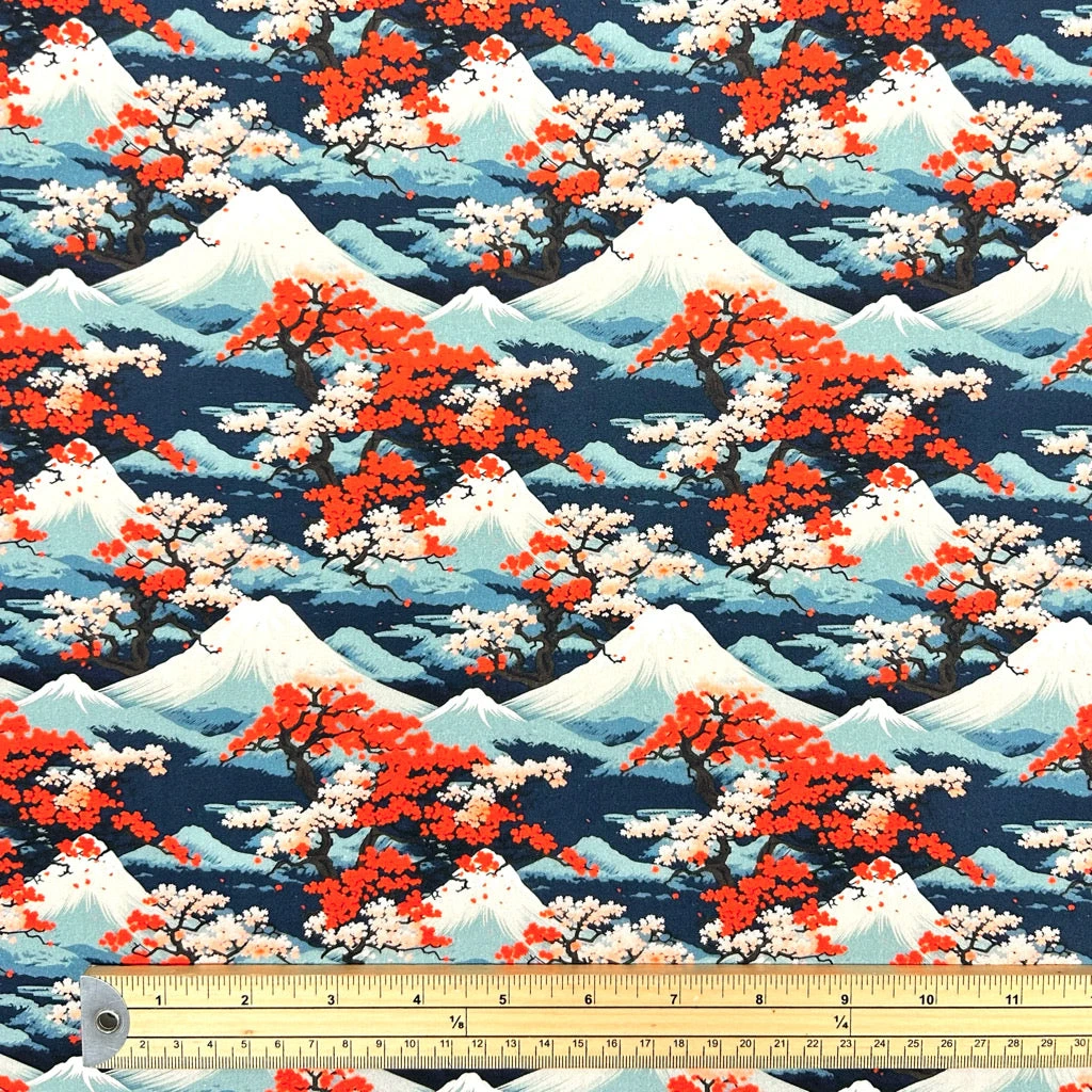 Rose & Hubble Painted Peaks Cotton Poplin Fabric - Oeko-Tex Certified 2 Rose & Hubble Painted Peaks Cotton Poplin Fabric - Oeko-Tex Certified - Image 2