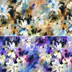 Pixel Petals Floral Viscose Poplin Fabric - Lightweight Rayon for Dressmaking