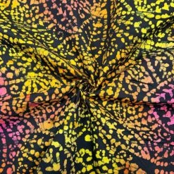 John Louden Black Cotton Batik Fabric with Multicoloured Leaves and Swirls 5 John Louden Black Cotton Batik Fabric with Multicoloured Leaves and Swirls -Pound Fabrics Sale Store 265204FC 7860 4555 AE67 46E86CC4ACC3