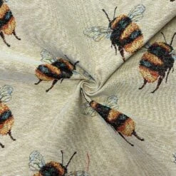 Premium Bee Pattern Tapestry Fabric for Curtains and Upholstery