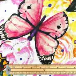 Butterfly Print Viscose Jersey Fabric - Premium 4-Way Stretch Rayon -Pound Fabrics Sale Store 27A0916E C9D2 4A99 AAFA 92AB53394D7A