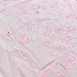 Floral Embroidered 100% Cotton Fabric - Breathable Summer Dressmaking Material -Pound Fabrics Sale Store 27A817EB C25F 40F9 AEEF 4FD2149BCCF7