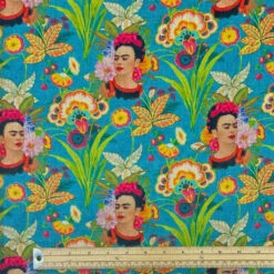 Frida's Garden Faux Silk Fabric - Premium Lightweight Dressmaking Material -Pound Fabrics Sale Store 285DE0C1 1254 4D22 A76B E027D791683D
