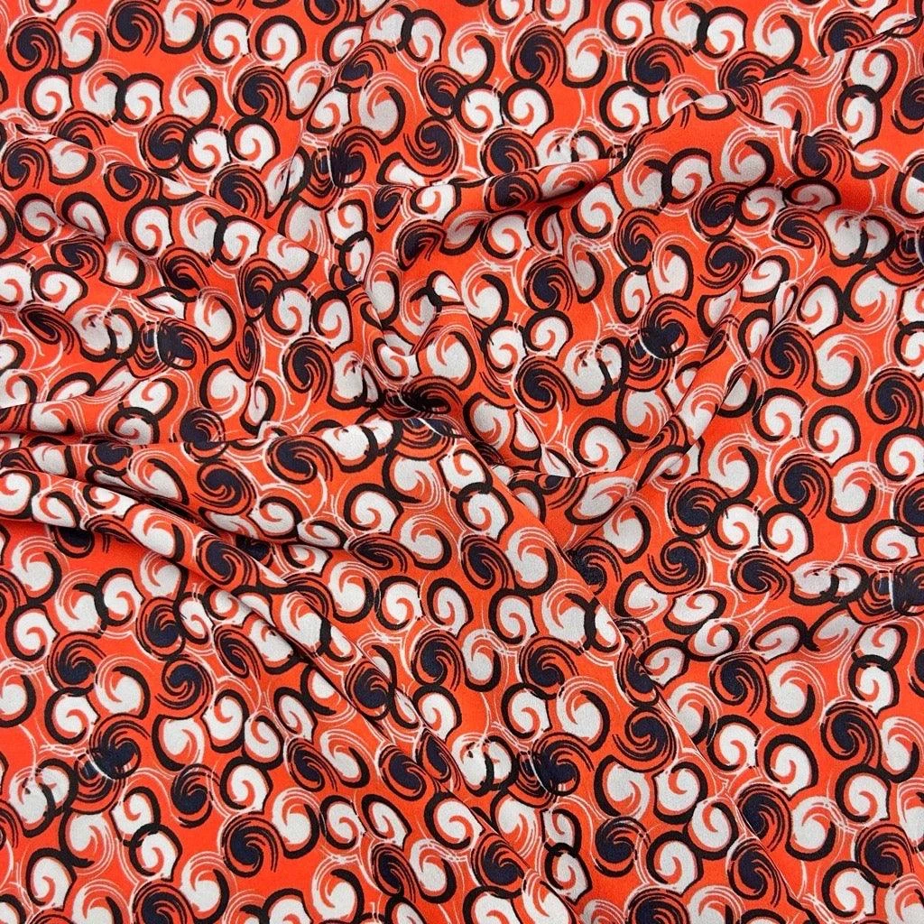 Lightweight All Over Swirls Crepe Fabric for Dressmaking 4 Lightweight All Over Swirls Crepe Fabric for Dressmaking - Image 4