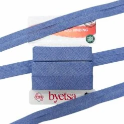 Premium 18mm Denim Bias Binding Tape - 5 Metre Pack -Pound Fabrics Sale Store 294
