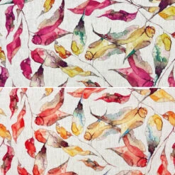 Tropical Leafy Linen Viscose Fabric