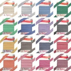 18mm Gingham Polycotton Bias Binding Tape - 5 Metre Pre-Cut Sewing Trim