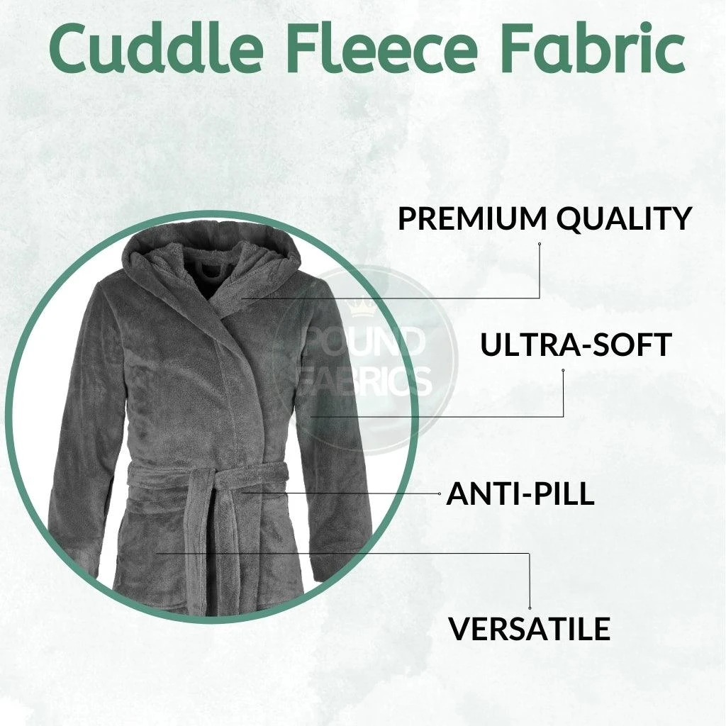 Ultra Soft Plain Cuddle Fleece Fabric - Luxury Anti-Pill Finish 2 Ultra Soft Plain Cuddle Fleece Fabric - Luxury Anti-Pill Finish - Image 2