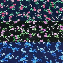 Floral Viscose Challis Fabric - Premium Soft Rayon for Dressmaking