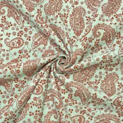 Paisley Floral Organic Double Gauze Fabric - Breathable 100% Cotton Muslin -Pound Fabrics Sale Store 2FF00663 52B5 4714 AB9D DF76E7C7BD58