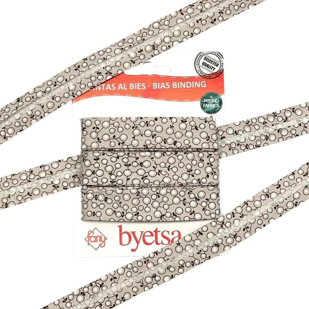 Premium Floral Organic Cotton Bias Binding Tape - 18mm Width (5 Metre Pack) 4 Premium Floral Organic Cotton Bias Binding Tape - 18mm Width (5 Metre Pack) - Image 4